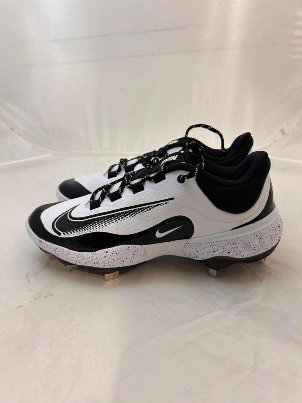 Nike alpha huarache elite 4 low white black baseball cleats size 8 FD2745 110